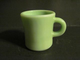 Vintage Jadeite Glass Fire King C Handle Coffee Cup Mug