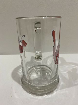 Vintage CLEVELAND INDIANS banned logo CHIEF WAHOO GLASS BEER MUG 2