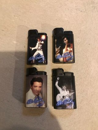 Elvis Presley Djeep Lighter Set Of 4 Made In France Disposable.