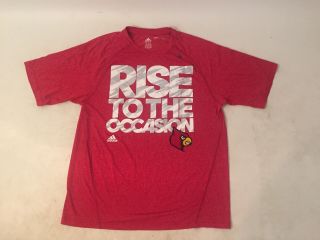 Mens Adidas Louisville Cardinals Rise Occasion Basketball Shirt Small Climalite