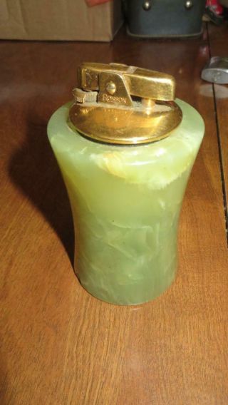 Vintage Ronson Onyx/marble Table Lighter,  Circa 60 