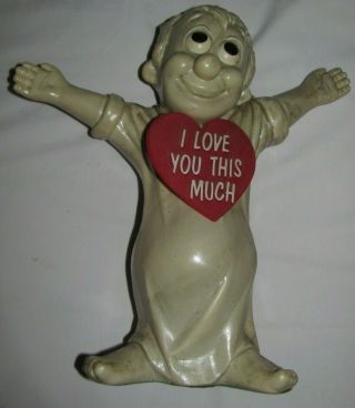Vtg I Love You This Much R.  W.  Berries Russ Wallace Berrie Sillisculpt 12 " Figure