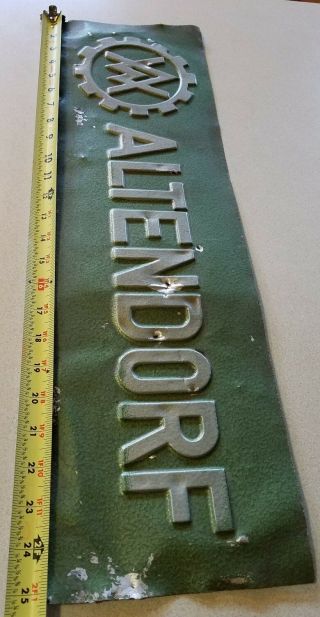 Vtg ALTENDORF SIGN Plate ONLY Sliding GERMANY Table Saw PANEL Cabinetry COMPANY 2