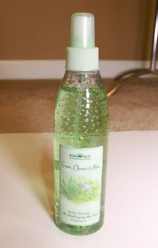 Bath & Body Vintage Green Clover & Aloe Body Splash Fragrance Spray 8 Oz