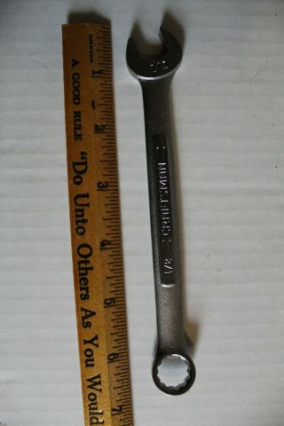 Craftsman Combination Wrench,  Vintage 1/2 44695,  Good Chrome