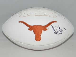 Vince Young Autographed Signed Texas Longhorns White Logo Football Tristar