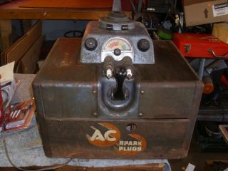 Vintage Ac Spark Plug Cleaner And Tester Cabinet