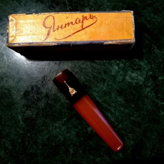 Vintage Art Deco Amber Cigarette Holder Nozzle With Box