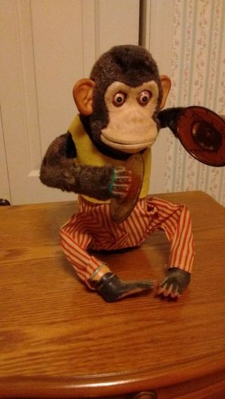 Vintage Musical Jolly Chimp Monkey With Cymbals (non -)