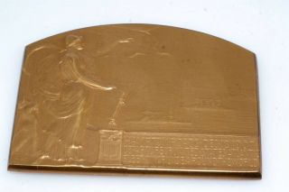 Antique Teddy Roosevelt Bronze Medal Hampton Roads Dec 16,  1907 3