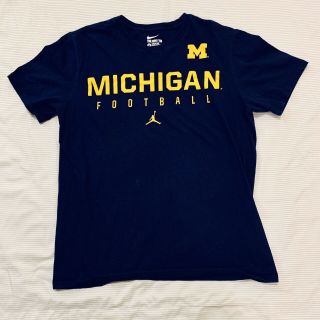 Nike Jordan Michigan Wolverines Football T Shirt Size Medium M Blue