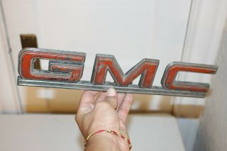 Vintage Gmc Nameplate Badge Oem Nameplate Metal Badge Emblem S4