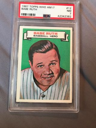 1967 Topps Babe Ruth “who Am I” Psa 7