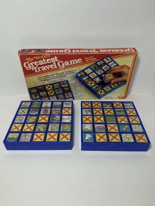 Vintage 1980 The Worlds Greatest Travel Game Cubes Complete Road Bingo J & J