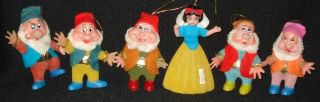 Vintage Disney Snow White & Dwarfs Christmas Ornaments
