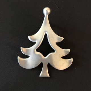 Vintage Reed & Barton Pewter Christmas Tree Necklace Pendant