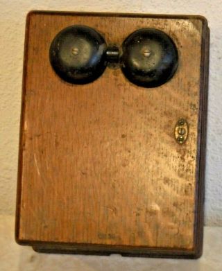 C.  B&q Tiger Oak Vintage Ringer Box For Antique And Vintage Telephones 300 M