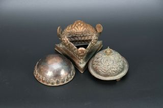 Handmade Antique Tibetan Buddhist kapala skull Old Tantrik copper cup Bowl Nepal 3
