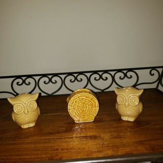 Vintage Opryland Owl Toothpic Holder,  owl shakers 3