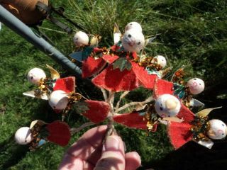 Vtg Angels Spun Cotton Chenille Stems Picks Christmas Ornaments Tie Ons