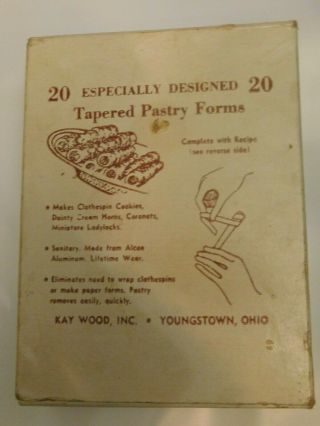 Vintage 20 Tapered Pastry Cookie Forms Cones With Box