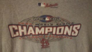 2006 World Series Champions St Louis Cardinals 2xl Gray T - Shirt