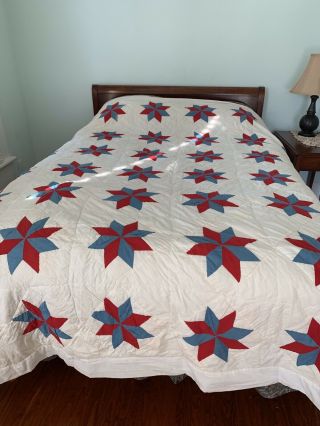Antique Homemade Hand Stiched Quilt Stars