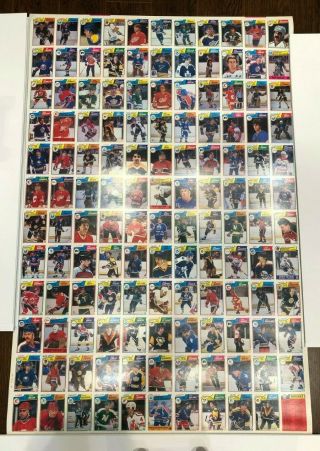 1983 - 84 O - Pee - Chee Uncut Sheet Set - Complete Set Of 3 Sheets - Opc - 396 Cards