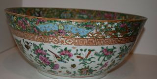 Antique Chinese Export 18th C.  Famille Rose Porcelain Bowl