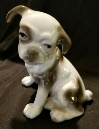 Vintage Goldcrest Ceramic Brown And Light Tan Bulldog Puppy Dog Figurine
