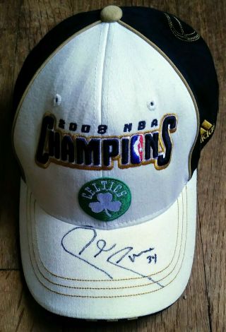 Paul Pierce " Autographed Signed " 2008 Boston Celtics Nba Champions Adidas Hat