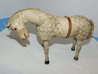 Schoenhut Antique Circus Full Size Horse Glass Eyes Leather Ears