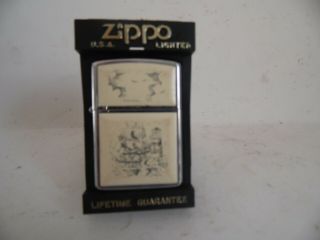 Zippo Nautical Ship Lighthouse Decorative Cigarette Lighter With Case