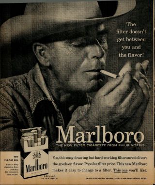 1955 Marlboro Cigarettes Man Trying To Light Cigarette Vintage Print Ad 1420