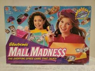 Vintage Electronic Mall Madness Board Game & 1996 Milton Bradley