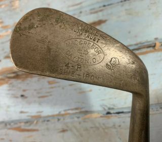 12 Antique Macgregor Radite 4 - R Mashie Iron Hickory Shaft Golf Club Dayton Ohio