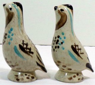 Vintage Red Wing Bobwhite Salt & Pepper Set With Stoppers S & P