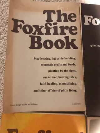 vintage the FOXFIRE series book 1 2 3 4 5 6 homestead survival skills pioneer 3