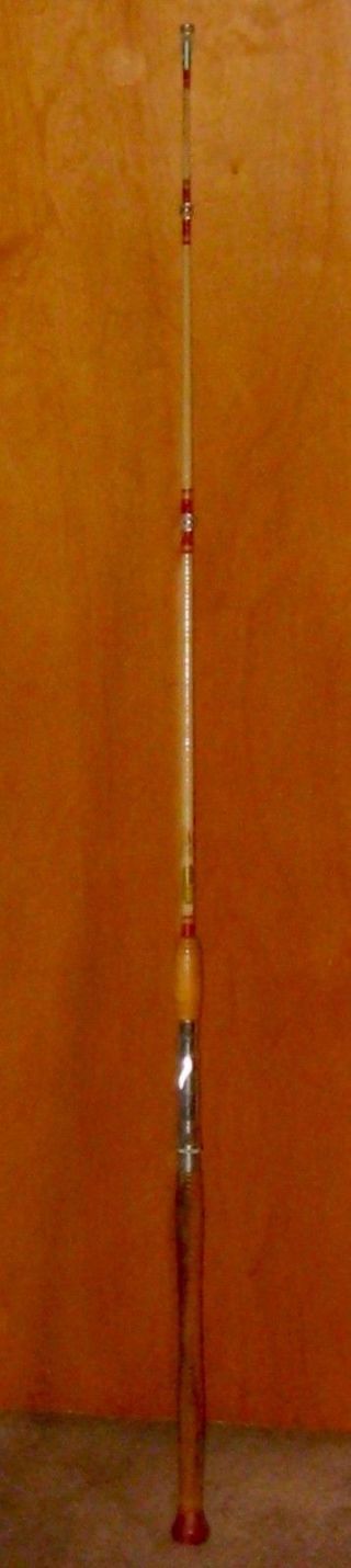 Vintage Shakespeare Wonder Rod 1002 Straight Fiber Spiral Marking 5 