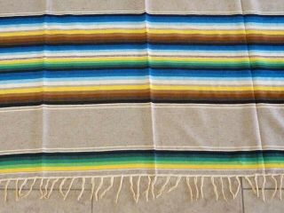 Vintage Mexican Saltillo,  Serape,  Blanket,  Rug,  Shawl 90 