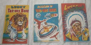 3 Vintage Lucky Tat - Too Temp Books Childrens 1960 