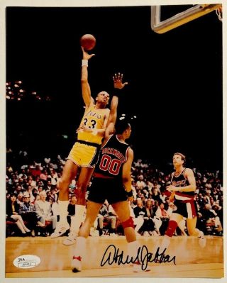 Kareem Abdul - Jabbar Signed 8x10 Photo Autograph Nba Los Angeles Lakers Jsa