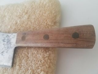 VINTAGE ONTARIO KNIFE CO TRU EDGE OLD HICKORY MEAT CLEAVER 10 