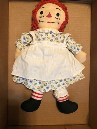 Vintage 1940s Johnny Gruelle Raggedy Ann Georgene Doll - Signed By Johnnys Family