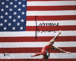 Simone Biles Real Hand Signed 8x10 " Olympic Gymnast Photo 2 Bas Autographed