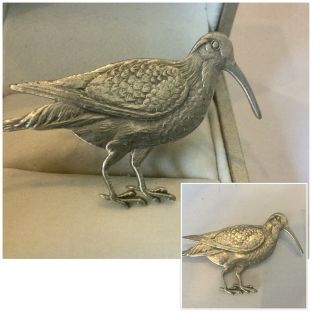 Vintage Jewellery Sterling Silver Tonex Detailed Bird Brooch Pin