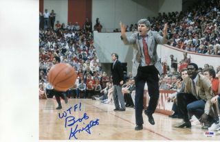 Coach Bobby Knight Indiana Hoosiers Signed Autographed 11 X 14 Photo Psa