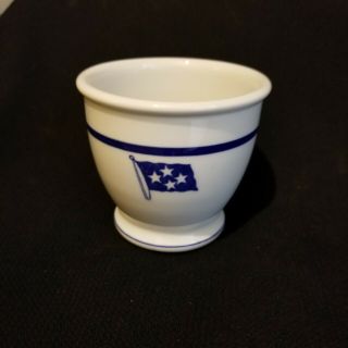 Antique Us Navy Admirals Mess Egg Cup Circa 1942 4 Star Flag Mayer China Wwii