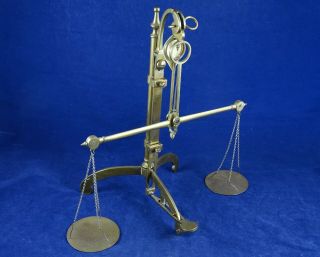 Rare Antique Victorian Precision Brass Balance By " J T Allso " For Weighing Gold?