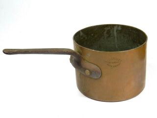 Antique Duparquet Copper Stock Pot Fry Pan 7 Inches Diameter 5.  5 Inches Tall